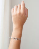 Bracelete Nó Ródio Branco