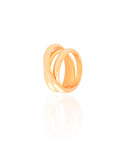 Anel Filetes Entrelaçados Tamanho 20 Banhado a Ouro 18K