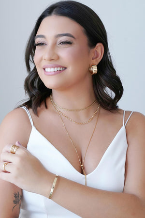 Gargantilhas Elos Trabalhados Banhado a Ouro 18K