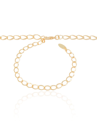 Colar Elos Trabalhados Banhado a Ouro 18K - 45 cm