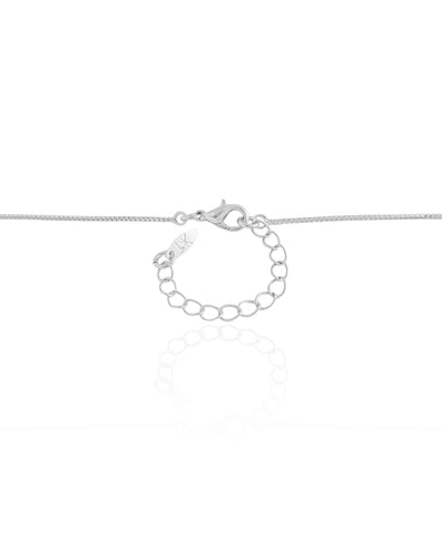 Colar Veneziana Bola Lisa Ródio Branco - 40 cm