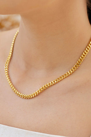 Gargantilha Grumet 6 mm Banhado a Ouro 18K - 45 cm