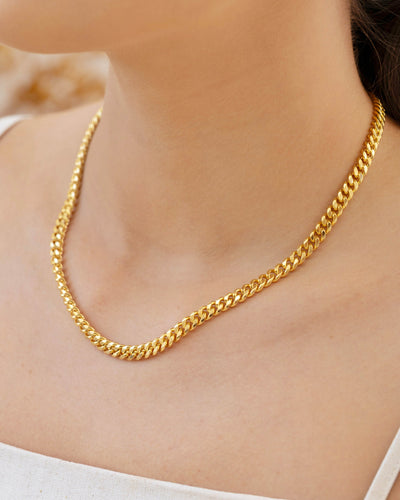 Colar Grumet 6 mm Banhado a Ouro 18K - 45 cm
