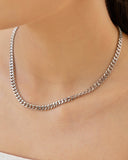 Gargantilha Grumet 6 mm Ródio Branco - 45 cm