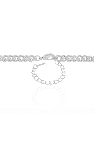 Gargantilha Grumet 6 mm Ródio Branco - 45 cm