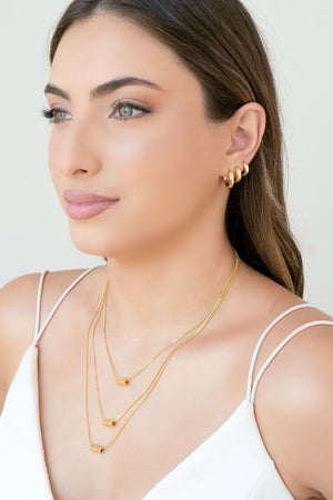 Brinco Argola Lisa 1.0 cm Banhado a Ouro 18K