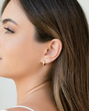 Brinco Argola Lisa 1.0 cm Banhado a Ouro 18K