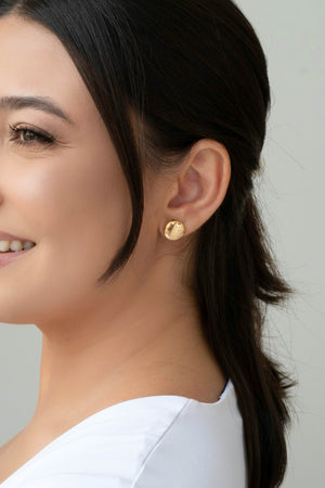 Brinco Redondo Liso Tamanho G Banhado a Ouro 18K