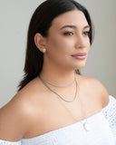 Brinco Redondo Liso Tamanho G Ródio Branco