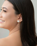 Brinco Redondo Liso Tamanho G Ródio Branco