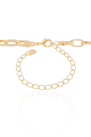 Choker Elos Ovais Lisos Banhado a Ouro 18K