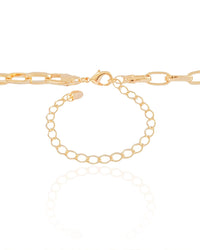 Choker Elos Ovais Lisos Banhado a Ouro 18K