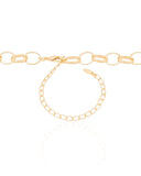 Choker Elos Ovais Lisos Banhado a Ouro 18K