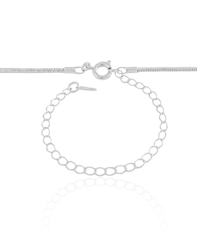 Choker Rabo de Rato 2 mm Ródio Branco - 32 cm