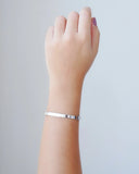 Bracelete Liso Ródio Branco