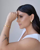 Bracelete Liso 5 mm Banhado a Ouro 18K