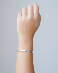 Bracelete Liso 5 mm Ródio Branco