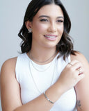 Anel Bolinhas Lisas Tamanho 22 Ródio Branco