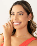 Brinco Navetes Cristal Banhado a Ouro 18K