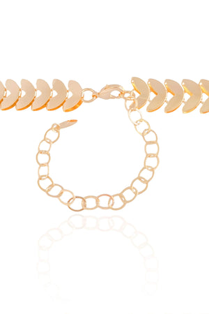 Choker Escamas 12 mm Banhado a Ouro 18K