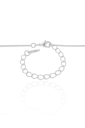 Gargantilha Veneziana Redondo Flat Liso Ródio Branco