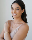 Pulseira Plaquinhas Redondas Flat 6 mm Banhado a Ouro 18K