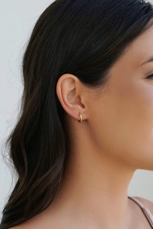 Brinco Argola Lisa 1.1 cm Banhado a Ouro 18K