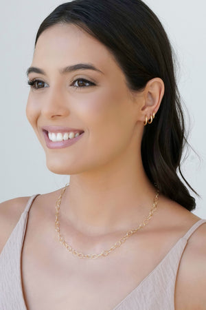 Brinco Argola Lisa 1.1 cm Banhado a Ouro 18K