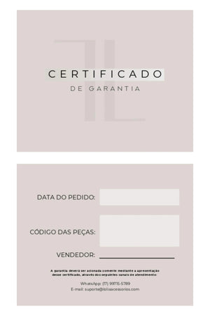 Kit 50 Certificados de Garantia e Cuidados com as Peças