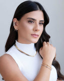 Brinco Argola Click Torcida Lisa 1.8 cm Banhado a Ouro 18K