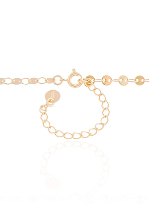 Gargantilha Plaquinhas Redondas 4 mm Banhado a Ouro 18K