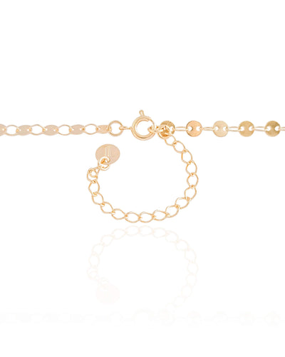 Colar Longo Plaquinhas Redondas 4 mm Banhado a Ouro 18K - 80 cm