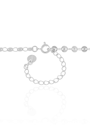 Gargantilha Plaquinhas Redondas 4 mm Ródio Branco