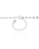 Gargantilha Plaquinhas Redondas 4 mm Ródio Branco