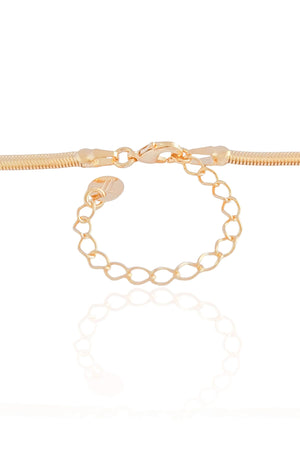 Gargantilha Snake 3 mm Banhado a Ouro 18K