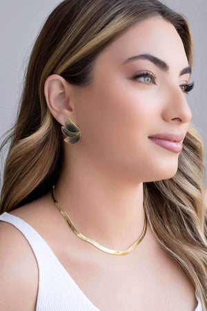 Choker Malha Fita 5 mm Banhado a Ouro 18K