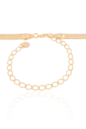 Choker Malha Fita 5 mm Banhado a Ouro 18K