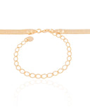 Choker Malha Fita 5 mm Banhado a Ouro 18K