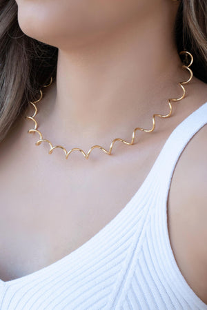 Aro Ondulado Banhado a Ouro 18K