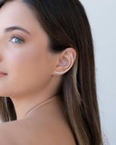 Ear Cuff Cravejado Cristal Banhado a Ouro 18K