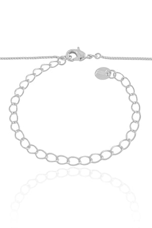 Gargantilha Veneziana Oval Vazado Ródio Branco