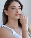 Bracelete Ondulado Banhado a Ouro 18K