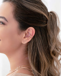 Piercing Dois Filetes Banhado a Ouro 18K