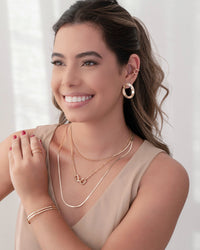 Piercing Dois Filetes Banhado a Ouro 18K