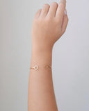 Bracelete Filete Esferas Vazadas Liso Banhado a Ouro 18K