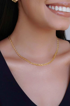Choker Grumet 4 mm Banhado a Ouro 18K