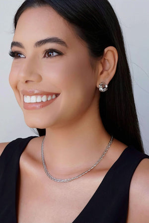 Choker Grumet 4 mm Ródio Branco