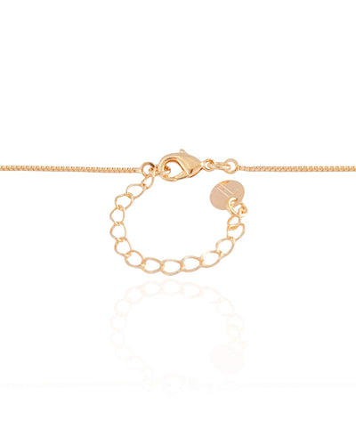 Colar Veneziana Coração Liso Banhado a Ouro 18K - 45 cm