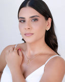 Gargantilha Filho Menina Coração Liso Banhado a Ouro 18K - 45 cm