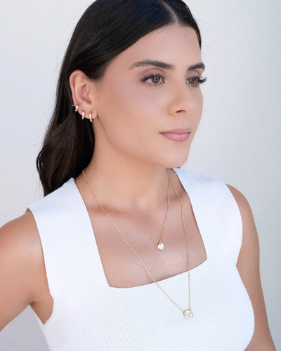 Escapulário Veneziana Espírito Santo Banhado a Ouro 18K - 30 cm